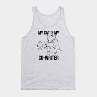 My Cat is My Co-Writer Tank Top